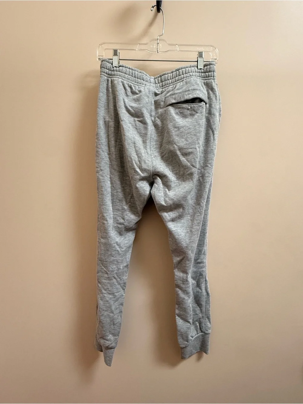 Solid Gray Men's Sweatpants with Drawstring